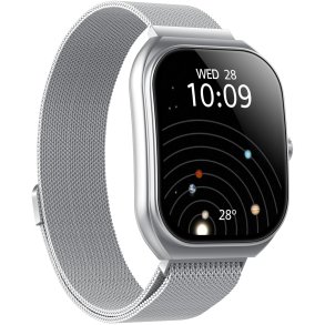 Trainerwide Smartwatch Milanese mesh Silver