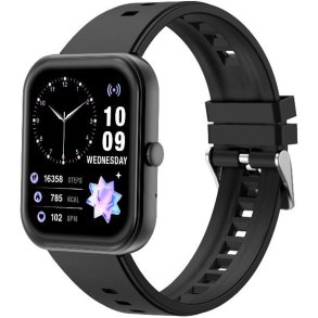 Smartwatch rektangul�r AMOLED-display Trainerwatch3 Svart