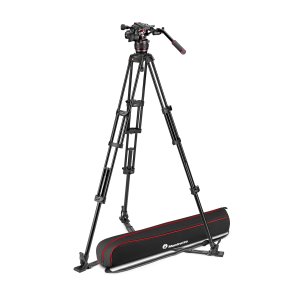 MANFROTTO Stativkit Video Nitrotech 608 + Alu Twin GS Gulvspreder