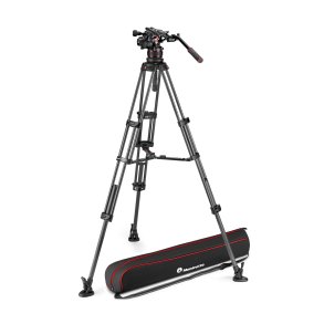 MANFROTTO Stativkit Video Nitrotech 612 + CF Twin MS Midterspreder