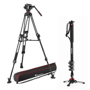 MANFROTTO Tripod Video Kit + Monopod 504X + Twin Fast Alu + MVMXPRO4